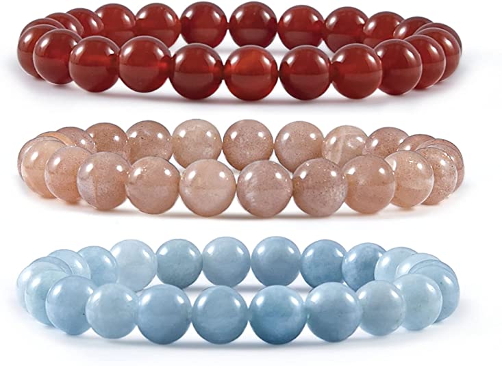 Healing Crystals Handmade 8mm Round Beads Stretch Bracelet