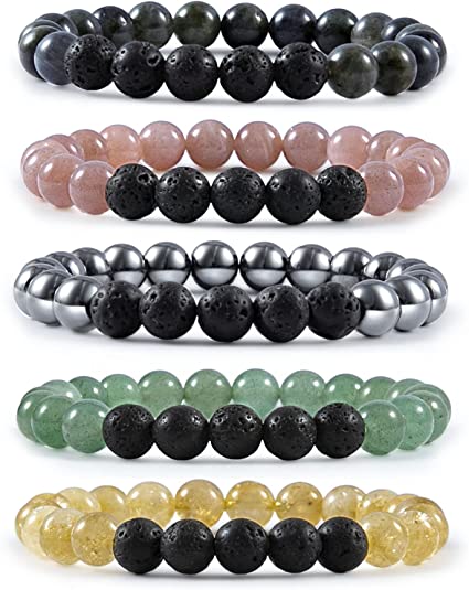 Healing Crystals Handmade 8mm Round Beads Stretch Bracelet