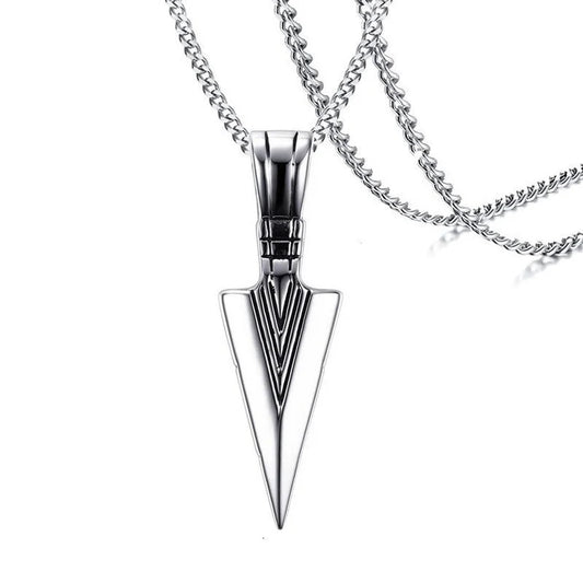 Viking Arrowhead Pendant Stainless Steel  necklace