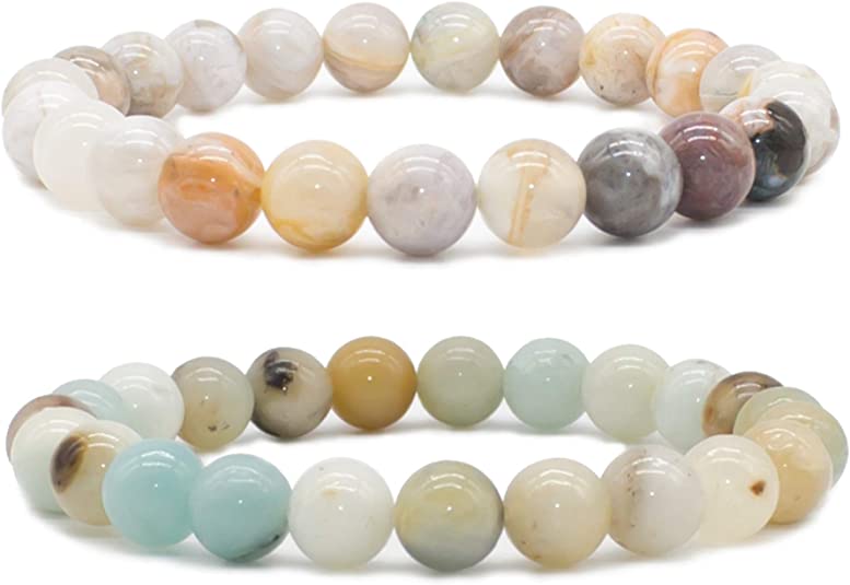 Healing Crystals Handmade 8mm Round Beads Stretch Bracelet