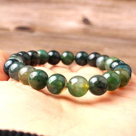 1pcs promotes inner stability, composure, and maturity water grass agate bracelet