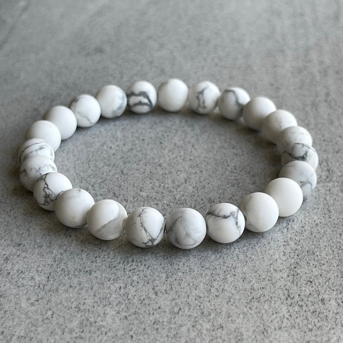 1pcs white turquoise calming and upset mind and anxious stone bracelet