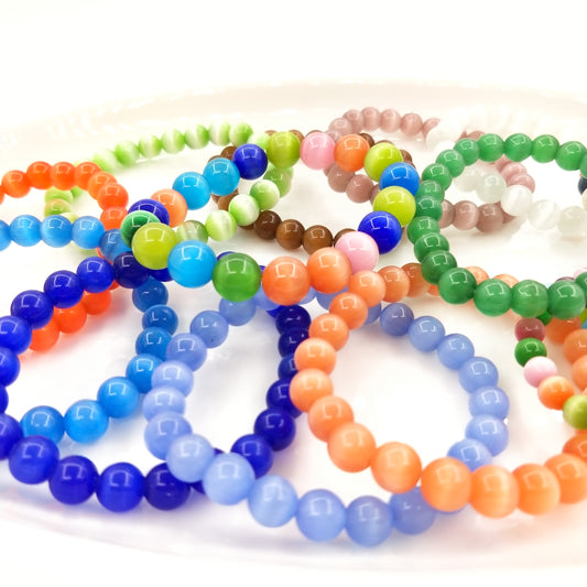 8mm 18cm bracelet cat eye bracelet new,more colors could choose